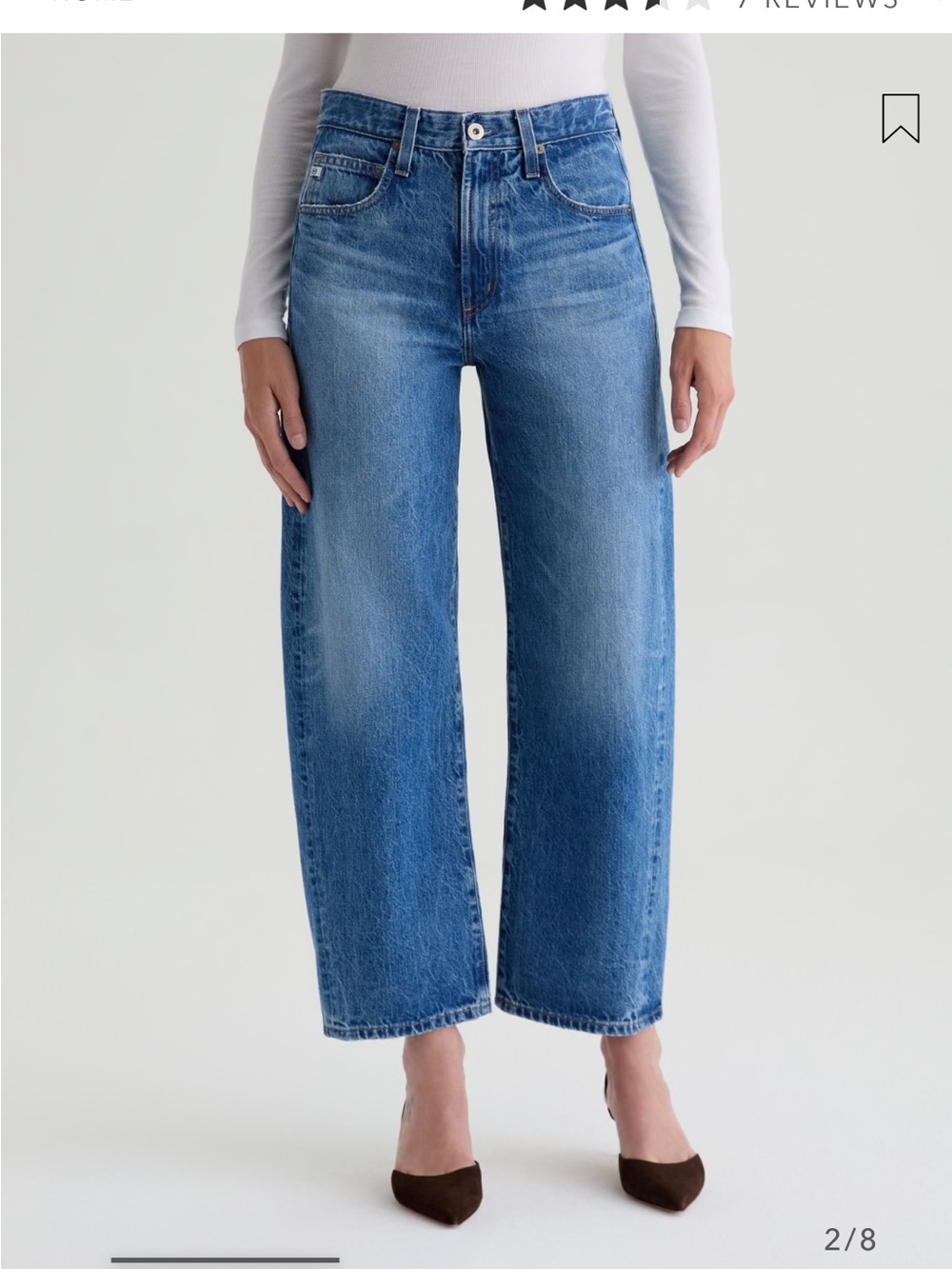 AG jeans new High-Rise Wide-Leg Women's Jeans in Medium Blue